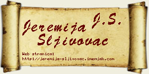 Jeremija Šljivovac vizit kartica
